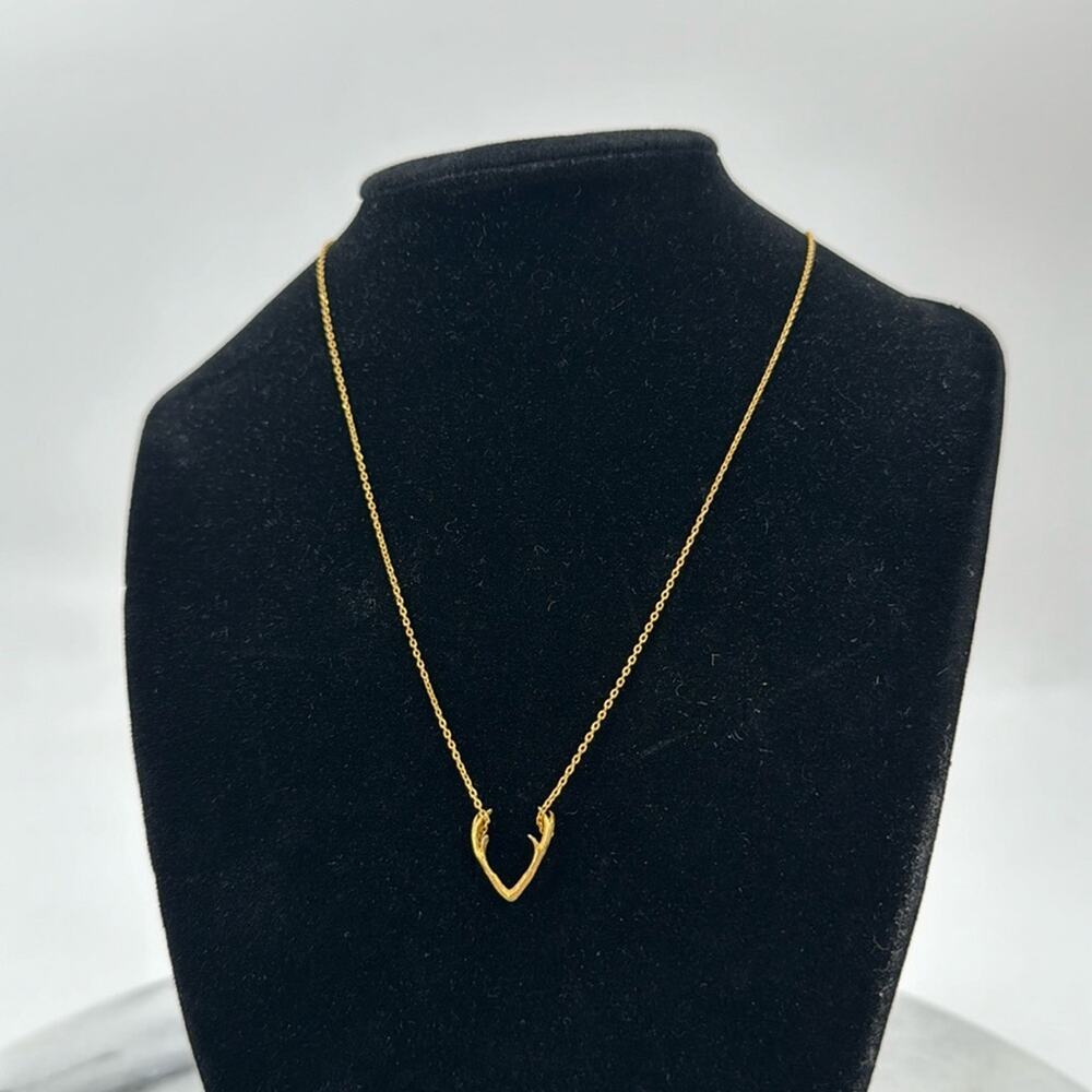 Goldplated antler necklace
